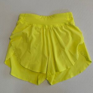 Lululemon Fast and Free Shorts in Electric Lemon color Size 2